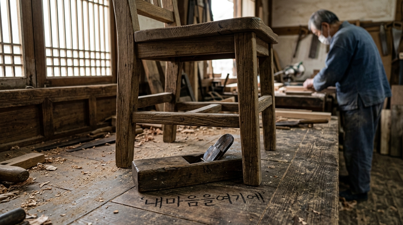 의자 밑 여섯 글자, 노인은 왜 대패를 놓았을까